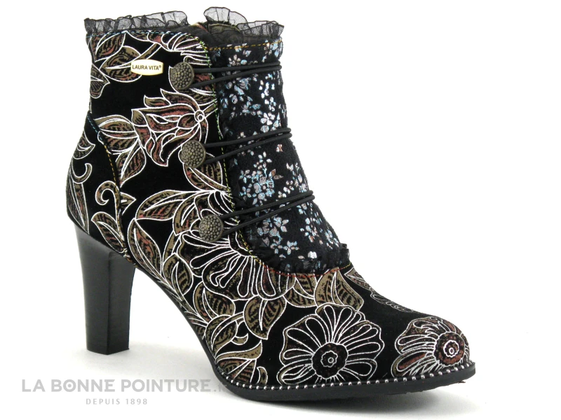 Laura Vita ALCBANEO 130F Cerise - Boots Femme Noire - Rouge Talon Haut 5 Laura Vita ALCBANEO 130F Cerise - Boots Femme Noire - Rouge Talon Haut – Image 5