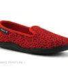 Airplum ZIGOTON Rouge Pois Noirs - Chausson Souple Femme