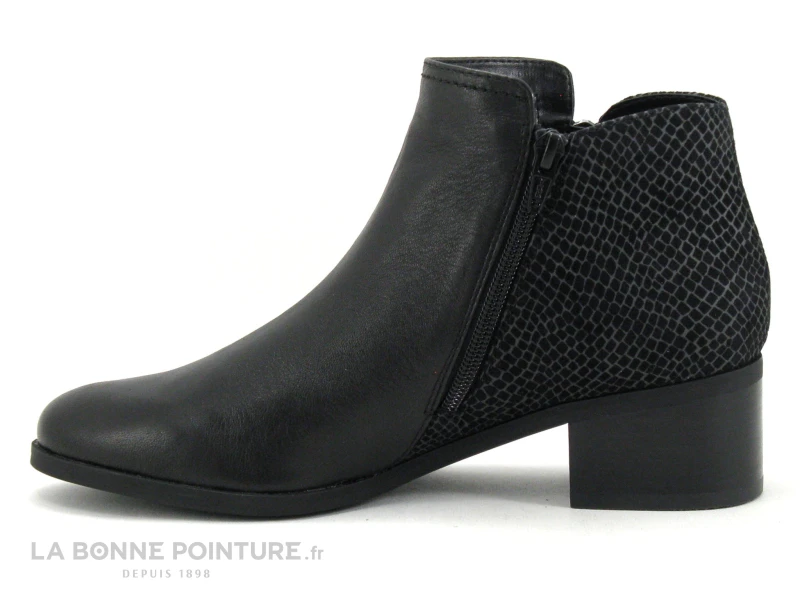 Fugitive RACINE Noir - LPILC45 LN146 - Boots Noires Talon Epais 3 Fugitive RACINE Noir - LPILC45 LN146 - Boots Noires Talon Epais – Image 3