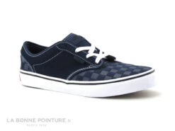 Vans Atwood Deboss Chkrbrd - VN0A45JS0PP1 - Basket Cuir Bleu