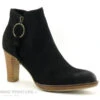 Fugitive ASTON Boots Noires En Nubuck- Deux Zips Et Talon