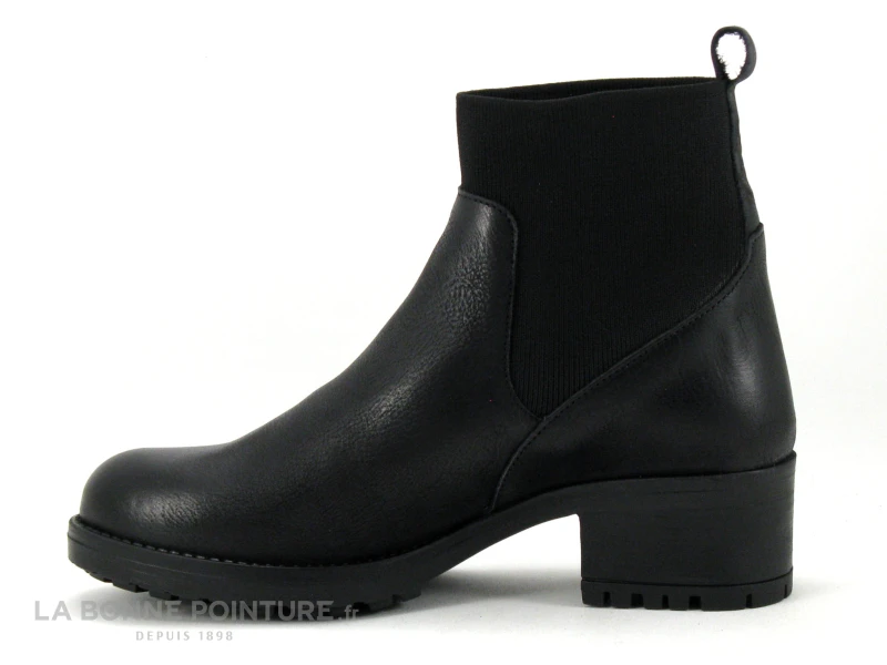 We Do CO99364 Noir - Haut Elastique - Bottine Femme Talon Large 3 We Do CO99364 Noir - Haut Elastique - Bottine Femme Talon Large – Image 3