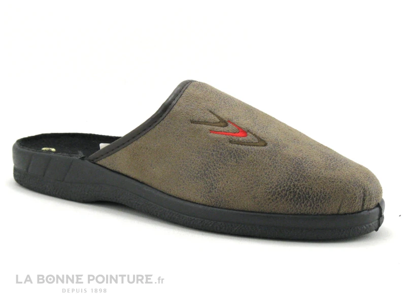 Lollans - Pantoufle Mule Homme Marron - 002B 1 Lollans - Pantoufle Mule Homme Marron - 002B