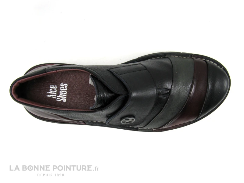 Alce Shoes 9544 Noir Bordeaux Marron - Velcro - Chaussure Basse 6 Alce Shoes 9544 Noir Bordeaux Marron - Velcro - Chaussure Basse – Image 6