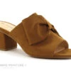The Divine Factory TDF3219 Camel - Velours - Mule Talon