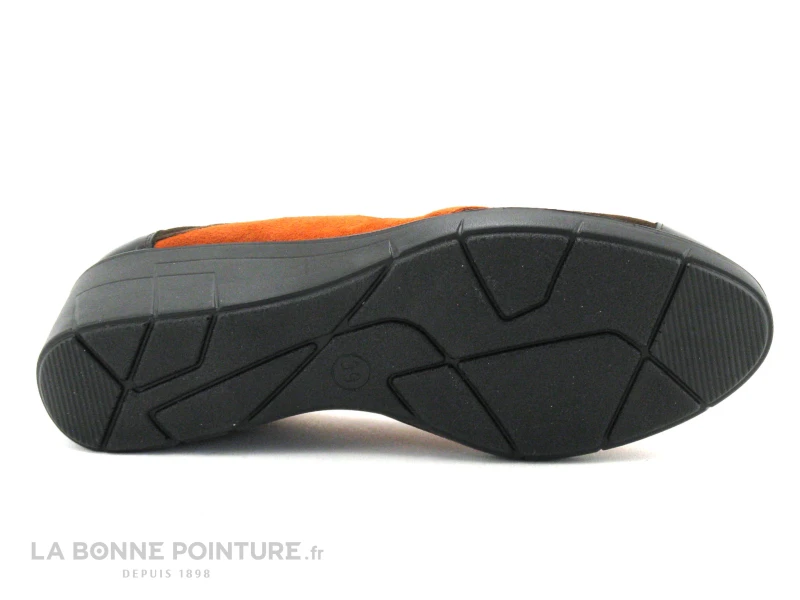 Inea DECODE Velours Choco Citrouille - Escarpin Talon Compense 7 Inea DECODE Velours Choco Citrouille - Escarpin Talon Compense – Image 7