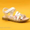 A 1 2 C 4 SOLEN-T Blanc Rose - Sandale Velcro