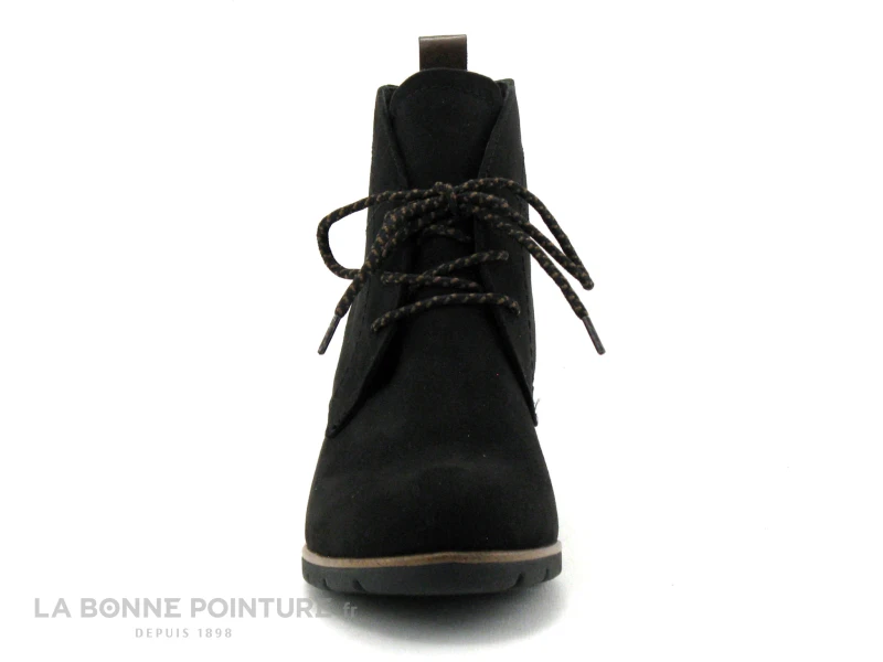 Marco Tozzi 2-25107-29 Black - Bottine Noire A Lacet - Talon Haut 2 Marco Tozzi 2-25107-29 Black - Bottine Noire A Lacet - Talon Haut – Image 2