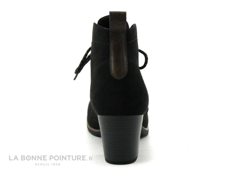 Marco Tozzi 2-25107-29 Black - Bottine Noire A Lacet - Talon Haut 4 Marco Tozzi 2-25107-29 Black - Bottine Noire A Lacet - Talon Haut – Image 4