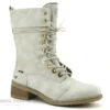 Mustang 1402 501 203 Glace - Bottine Blanche Femme