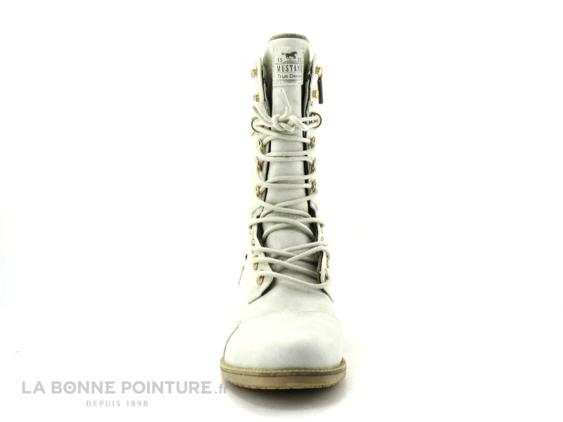 Mustang 1402 501 203 Glace - Bottine Blanche Femme 2 Mustang 1402 501 203 Glace - Bottine Blanche Femme – Image 2