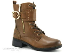 Mustang 1402 506 307 Cognac - Bottine A Lacet Femme Marron