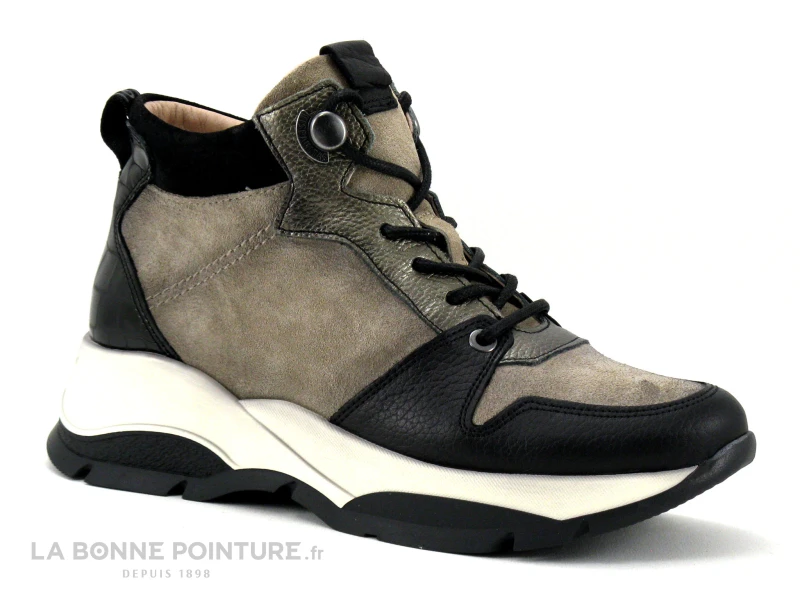 Hispanitas BOLERO Black Velours - Taupe - Basket Montante Femme 1 Hispanitas BOLERO Black Velours - Taupe - Basket Montante Femme