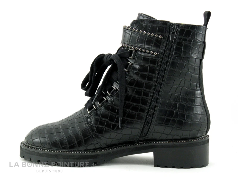 The Divine Factory QL4560 Noir Croco - Bottine A Lacet Femme 3 The Divine Factory QL4560 Noir Croco - Bottine A Lacet Femme – Image 3
