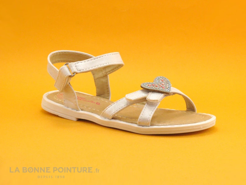 Wipop YOEUR - Blanc - Coeurs Strass - Sandale Fille 1 Wipop YOEUR - Blanc - Coeurs Strass - Sandale Fille