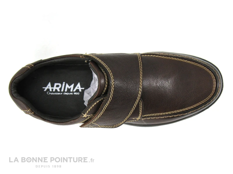 Arima OSVALD Coffee - Chaussure Homme Cuir Marron - Bride Velcro 6 Arima OSVALD Coffee - Chaussure Homme Cuir Marron - Bride Velcro – Image 6