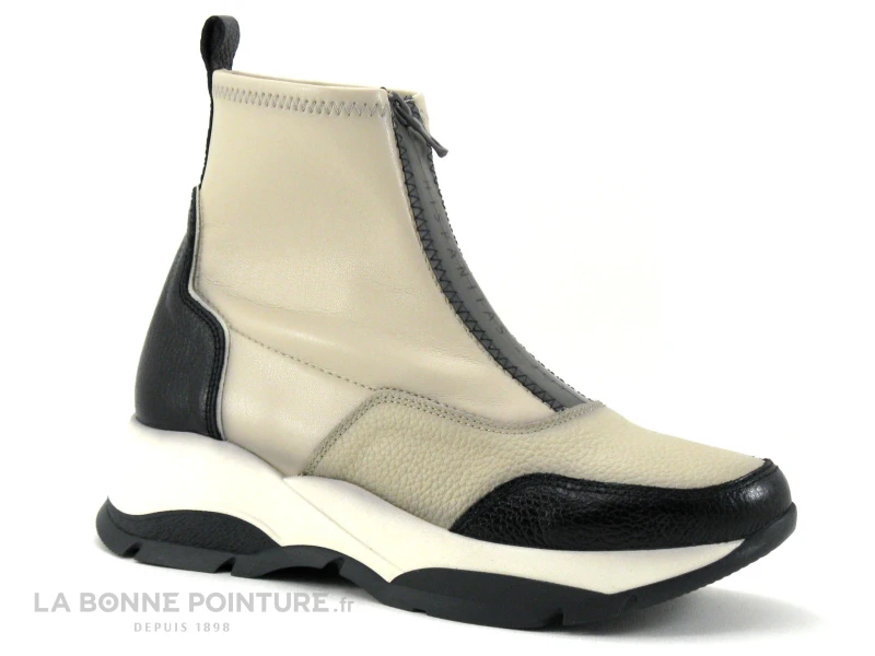 Hispanitas BOLERO HI211785 - Beige - Noir - Zip Dessus - Bottine Femme 5 Hispanitas BOLERO HI211785 - Beige - Noir - Zip Dessus - Bottine Femme – Image 5