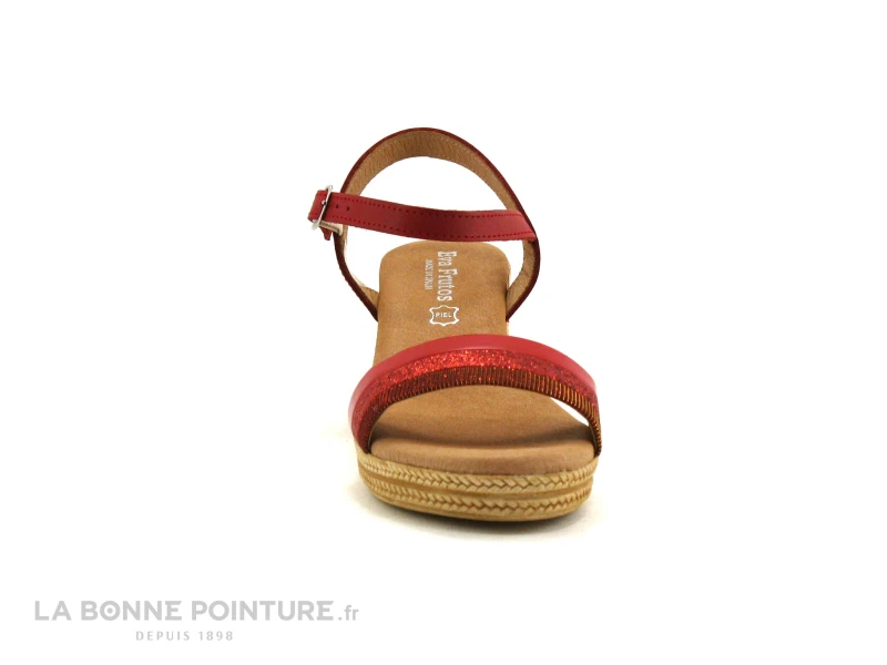 Eva Frutos 9596 Rouge - Nu-pieds Compense Femme 2 Eva Frutos 9596 Rouge - Nu-pieds Compense Femme – Image 2