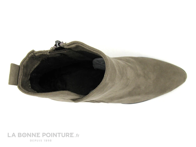 Marco Tozzi 2-25095-27 Velours Taupe - Bottine Talon Incurve 6 Marco Tozzi 2-25095-27 Velours Taupe - Bottine Talon Incurve – Image 6