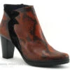 Dorking JIN D8318 Fox Negro - Bottine Orange Noir Python