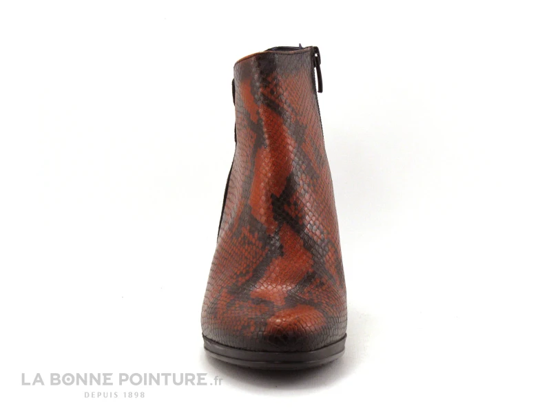 Dorking JIN D8318 Fox Negro - Bottine Orange Noir Python 2 Dorking JIN D8318 Fox Negro - Bottine Orange Noir Python – Image 2