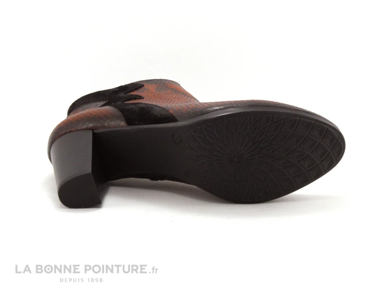 Dorking JIN D8318 Fox Negro - Bottine Orange Noir Python 7 Dorking JIN D8318 Fox Negro - Bottine Orange Noir Python – Image 7