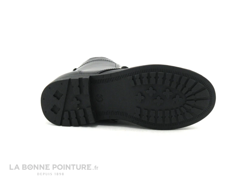 Wipop WOLFFY Noir - Boots Fille Noires - Oeillets Fleurs Argent 4 Wipop WOLFFY Noir - Boots Fille Noires - Oeillets Fleurs Argent – Image 4