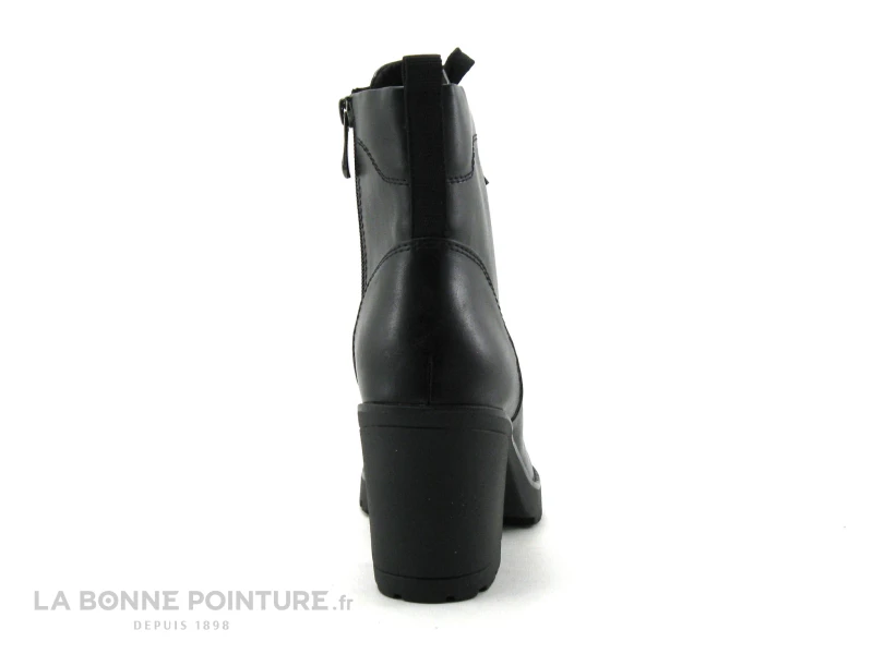 Marco Tozzi 2-25204-27 - Bottine Noire A Lacet Avec Talon Haut Epais 4 Marco Tozzi 2-25204-27 - Bottine Noire A Lacet Avec Talon Haut Epais – Image 4