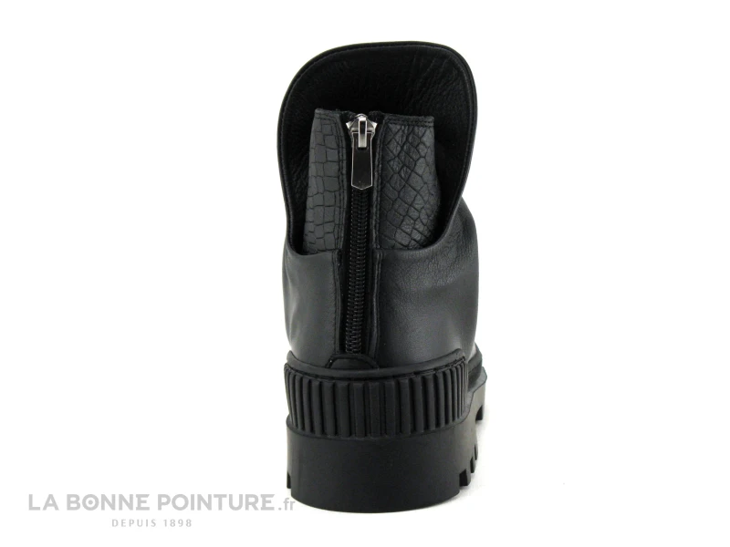 MamZelle PLENITA Noir Croco - Boots Femme - Semelle Crantee 4 MamZelle PLENITA Noir Croco - Boots Femme - Semelle Crantee – Image 4