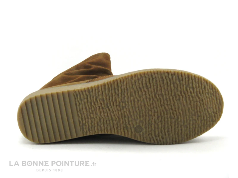 Dees Shoes CADORA Camel - Tige Plissee - Bottine Femme 4 Dees Shoes CADORA Camel - Tige Plissee - Bottine Femme – Image 4