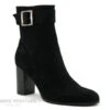 The Divine Factory QL4549 Velours Noir - Bottine Talon Haut