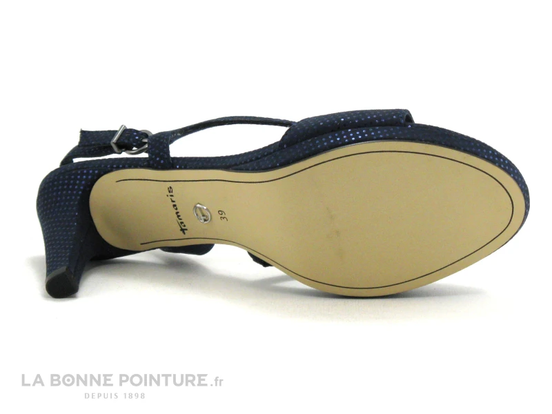 Tamaris 1-28318-22 Navy Dots - Sandale Bleu Marine - Talon Haut 7 Tamaris 1-28318-22 Navy Dots - Sandale Bleu Marine - Talon Haut – Image 7