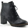 Marco Tozzi 2-25219-27 Black Antic - Boots Talon Haut Lacet Et Zip