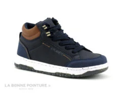 Alma Planete ECKOS - Lacet Et Zip - Marine Camel - Basket Montante GARCON