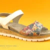 Longo 1021186 Floral - Nu-pieds Blanc Et Fleuri