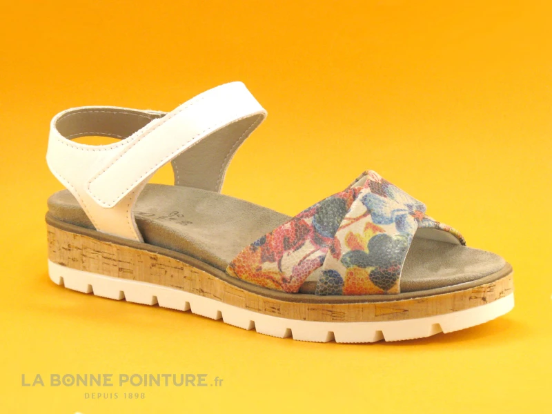 Longo 1021186 Floral - Nu-pieds Blanc Et Fleuri 1 Longo 1021186 Floral - Nu-pieds Blanc Et Fleuri