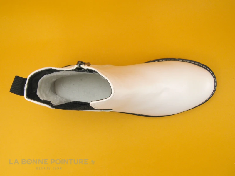 Marco Tozzi 2-25404-27- Bottine Blanche - Elastique Noir 6 Marco Tozzi 2-25404-27- Bottine Blanche - Elastique Noir – Image 6