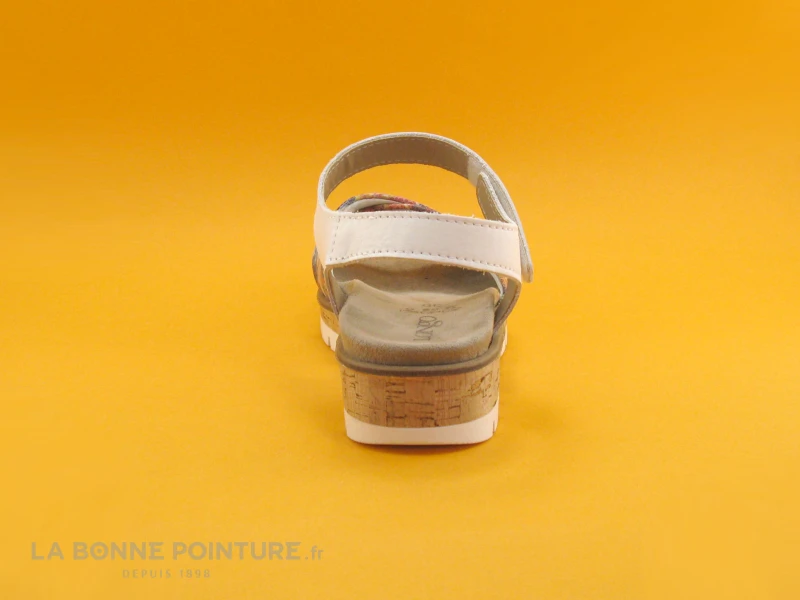 Longo 1021186 Floral - Nu-pieds Blanc Et Fleuri 4 Longo 1021186 Floral - Nu-pieds Blanc Et Fleuri – Image 4