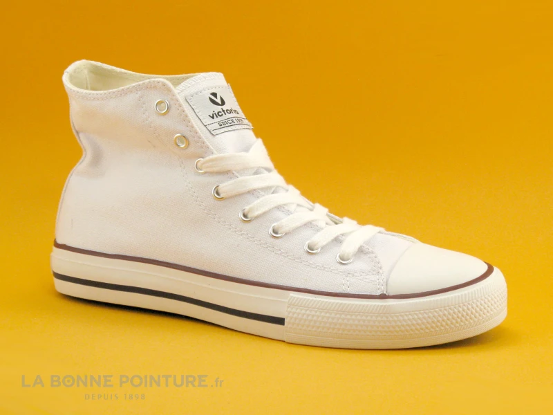 Victoria 06500 Blanc - Tennis Montante Toile Femme 1 Victoria 06500 Blanc - Tennis Montante Toile Femme