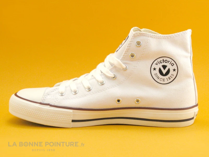 Victoria 06500 Blanc - Tennis Montante Toile Femme 3 Victoria 06500 Blanc - Tennis Montante Toile Femme – Image 3