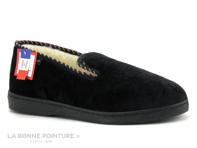 Fargeot GERMAIN Noir - Charentaise Homme Interieur Laine 5 Fargeot GERMAIN Noir - Charentaise Homme Interieur Laine – Image 5