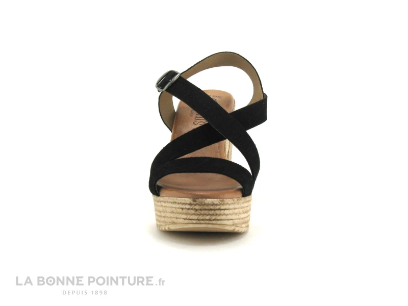 Valerias 5210 - Nu-pieds Noir - Talon Haut Et Large 2 Valerias 5210 - Nu-pieds Noir - Talon Haut Et Large – Image 2