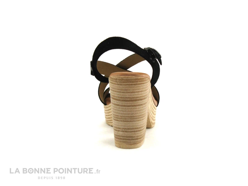 Valerias 5210 - Nu-pieds Noir - Talon Haut Et Large 4 Valerias 5210 - Nu-pieds Noir - Talon Haut Et Large – Image 4