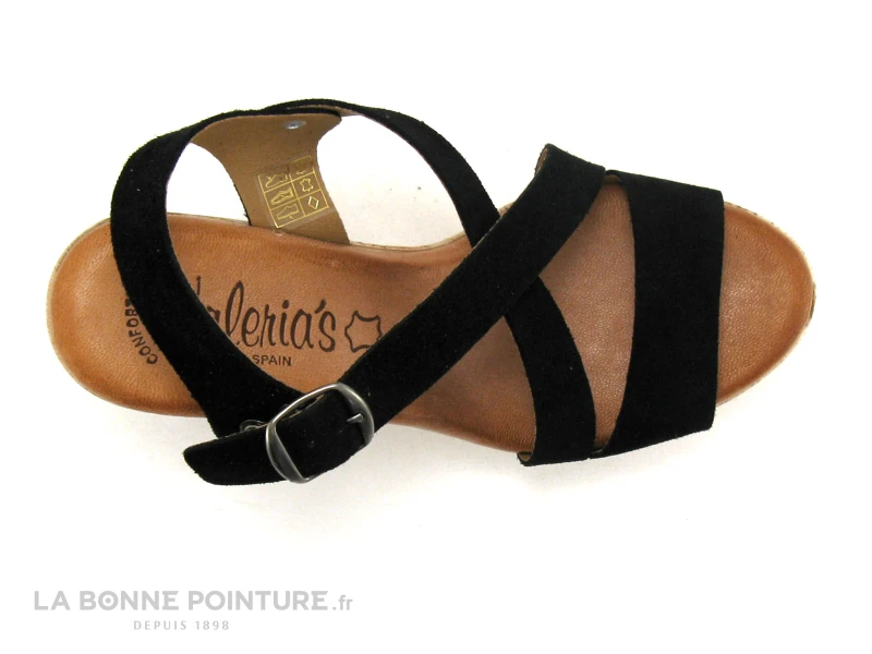 Valerias 5210 - Nu-pieds Noir - Talon Haut Et Large 6 Valerias 5210 - Nu-pieds Noir - Talon Haut Et Large – Image 6