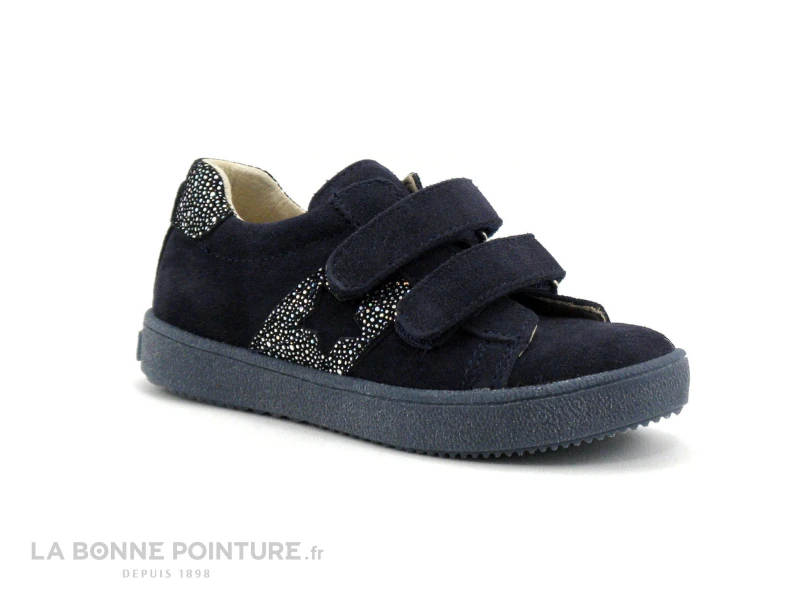 Bopy SIJAMAVEL - Bleu Marine - Argent - Basket Velcro Fille 1 Bopy SIJAMAVEL - Bleu Marine - Argent - Basket Velcro Fille