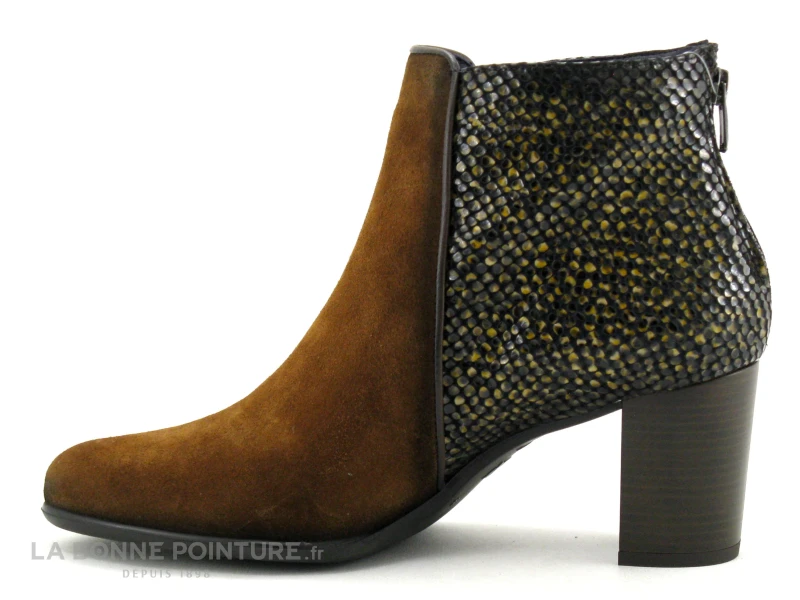 Dorking KING D8925 Cuero Ebano Mostaza - Bottine Marron Talon Haut 3 Dorking KING D8925 Cuero Ebano Mostaza - Bottine Marron Talon Haut – Image 3