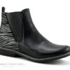 Lilybellule ITOMA Noir - Arriere Zebre - Boots Chelsea Fille