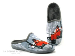 Maison Espadrille 6766-3 Gris - Ski Des Bronzes - Pantoufle Homme