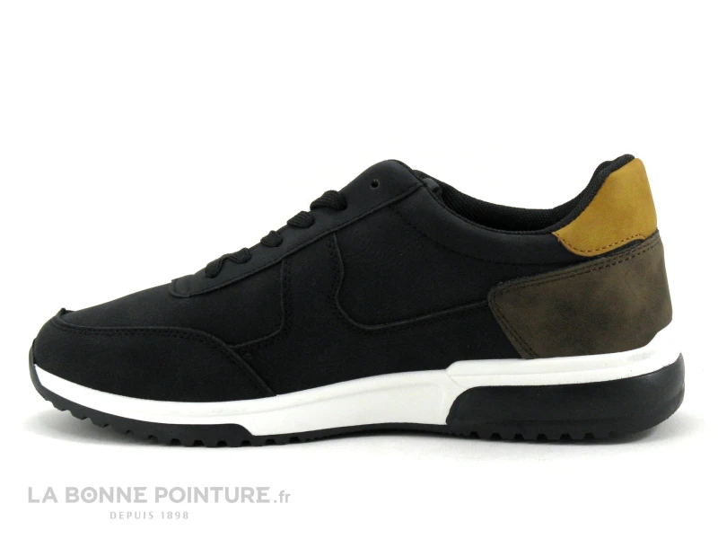 DT New York B428660 - Noir - Contrefort Marron - Basket Homme 2 DT New York B428660 - Noir - Contrefort Marron - Basket Homme – Image 2