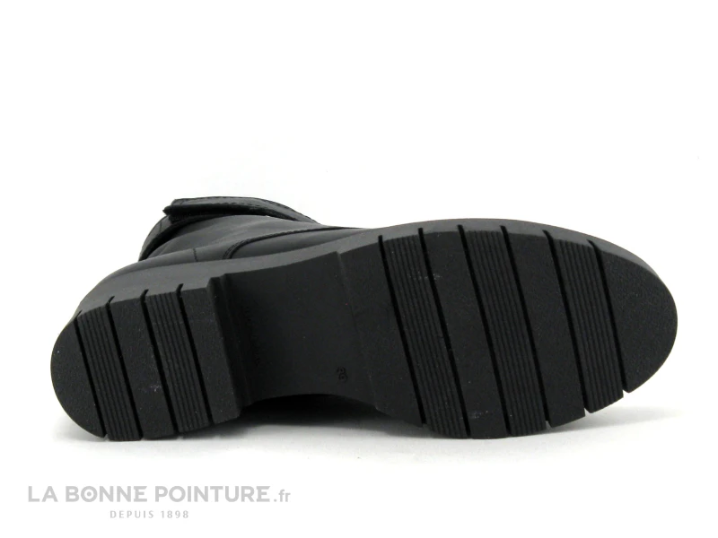 Jordana 47 Noir - Lacet - Zip - Bride Velcro - Bottine Noire Talon Epais 7 Jordana 47 Noir - Lacet - Zip - Bride Velcro - Bottine Noire Talon Epais – Image 7